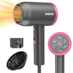 ANIEKIN hair dryer front view with 1875W power for fast drying