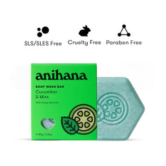 ANIHANA body wash bar cucumber mint scent image suggests refreshing cleanse