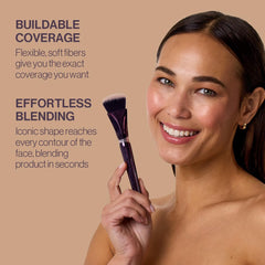ANISA BEAUTY Pinnacle Foundation Brush ergonomic-handle provides comfortable control for precise application.