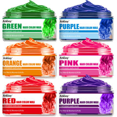 ANKOOKOY six-colors hair color wax green bottle for creative daily color ideas