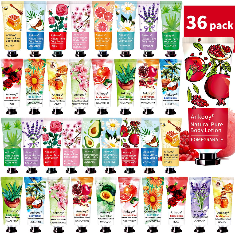 ANKOOY 36-pack lotion fragrances display for gifting and daily hydration
