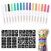 Anmmy temporary tattoo markers skin close-up with vivid cosmetic-grade ink for bold body art.