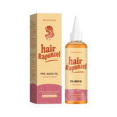 ANNASPEAK Rapunzel Hair Oil bottle shows a nourishing scalp treatment for all hair types.