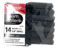 Annie foam material close-up shows soft sponge for gentle styling.