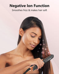 ANNLARY 2-in-1 flat iron curler for straight styles or curls.