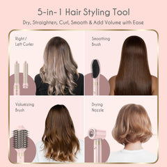 ANNLARY auto-wrap curling barrels demonstrate automatic, even curls.
