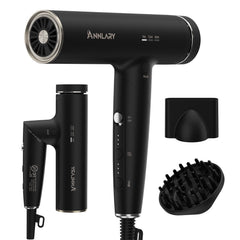 ANNLARY foldable hair dryer with diffuser delivers quick salon-like styling on the go