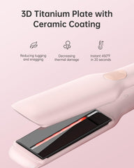 ANNLARY Hair Straightener led-display-8-temp shows precise temperature settings clearly.