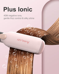 ANNLARY Hair Straightener titanium-ceramic-plates-1-75 ensures even heat and snag-free glides.