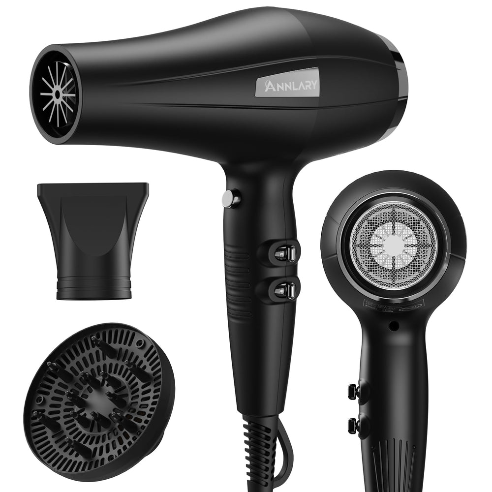 ANNLARY Ionic Hair Dryer overview showcasing the sleek design and powerful performance.