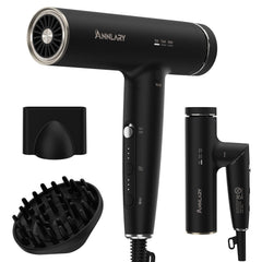 ANNLARY Plasma Ion Hair Dryer front view highlighting power and speed for quick styling