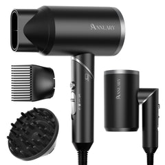 ANNLARY Plasma Ion Hair Dryer front view for travel-ready styling