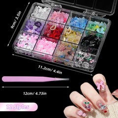 Anower 3D nail charms bows flowers butterflies for creative nail art projects