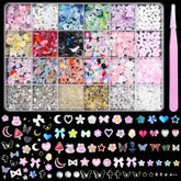 Anower 3D nail charms butterfly for colorful, eye catching acrylic nail designs