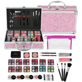 Anpro all-in-one makeup kit case front shows portable travel storage for teens.