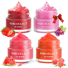 ANRCOLLECT lip scrub Watermelon jar demonstrates exfoliation for smoother, refreshed lips