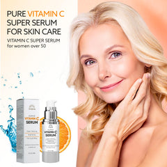 ANSDUR Super Vitamin C Serum dropper applying serum to skin for hydration.