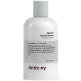 Anthony Glycolic Facial Cleanser bottle pour showing deep cleansing and pore refinement