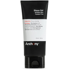 Anthony Shave Gel bottle 6oz provides easy travel-friendly grooming.
