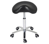 Antlu saddle stool rolling chair front view shows ergonomic saddle design for back-friendly seating