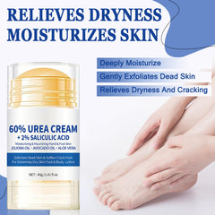 Anweina urea foot cream stick application demonstrates easy, mess-free everyday moisturizing.
