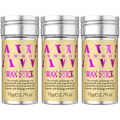 AnWoor wax stick hair packshot shows natural plant wax for safe, easy styling.