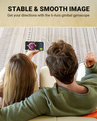 Anykit otoscope with gyroscope keeps the image steady during ear examinations.