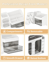 AnyLady detachable sections allow quick cleaning for a tidy vanity.
