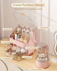 Anylady dust-proof storage keeps brushes clean and ready for makeup application throughout the day