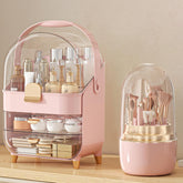 Anylady makeup organizer 3-tier pink keeps cosmetics neatly organized on vanity for quick access
