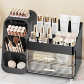 Anylady makeup-organizer-drawers-black keeps cosmetics neatly organized for quick routines.