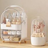 Anylady makeup organizer rose gold front view showing spacious storage
