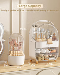 Anylady skincare holder rose gold top view highlighting dust-free storage