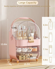 Anylady skincare organizer transparent drawer showcases items while dust is kept away
