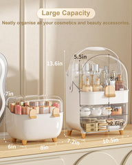Anylady skincare storage box rose gold shows bottles clearly for quick daily routines.