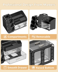 Anylady storage-box-cosmetics-display-black stylishly showcases products while reducing clutter.