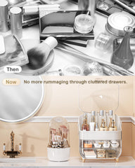 Anylady vanity storage rose gold tilted angle for versatile use