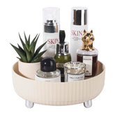 Anyoifax makeup perfume organizer 360-rotating turntable keeps cosmetics within easy reach.