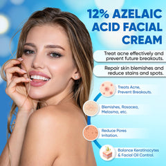 AOBBIY Azelaic Acid Cream texture swatch showing light, fast-absorbing finish.