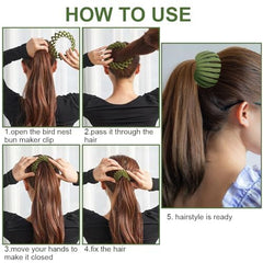 Aokid Bird Nest Magic Hair Clip anti-slip teeth prevent slipping.