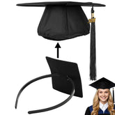 Aolamegs black graduation cap headband insert keeps your cap secure during ceremonies