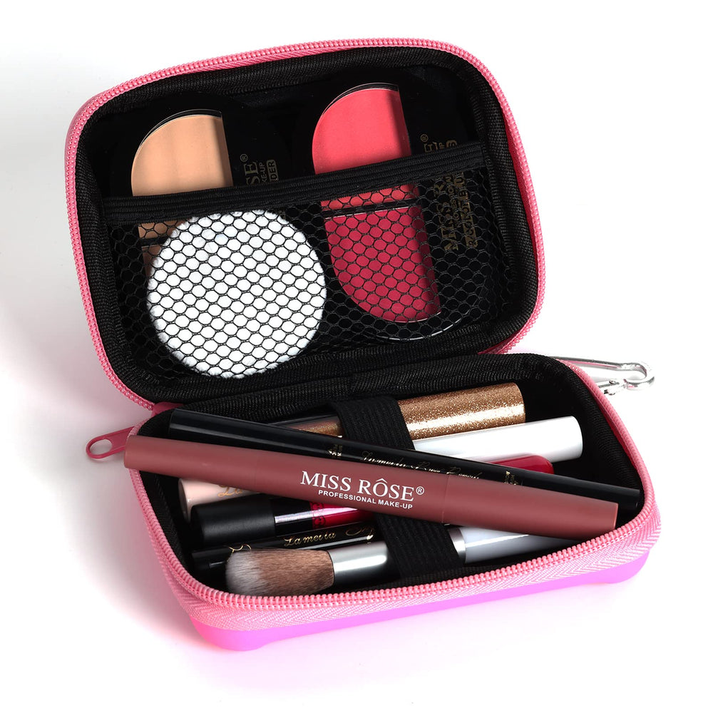 AOLIKOKO makeup kit pink bag for travel-ready on-the-go looks