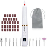 AOMEES cordless nail drill with 360° ring light for precise gel nail work