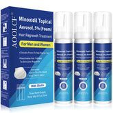 AOOLCF Minoxidil foam label front for easy-to-use packaging and routine application.