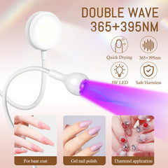 AORAEM quick-dry UV LED nail lamp speeds gel curing at home.