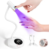 AORAEM UV LED Nail Lamp front view showing compact 12W for home gel nails