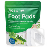 AOSORW natural cleansing foot pads packaging invites a calm evening relaxation routine