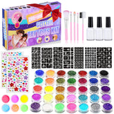 Aottom 492 glitter tattoo kit box for kids with party-ready sparkle