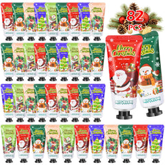 Aottom 82 Pcs Christmas Hand Cream Gift Set main view showing festive bulk gifting
