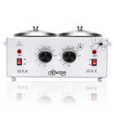 AOWOSA Double Wax Warmer left pot ready for independent temperature control